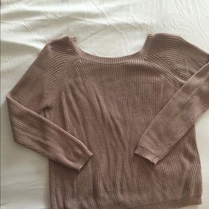 Low V back sweater
